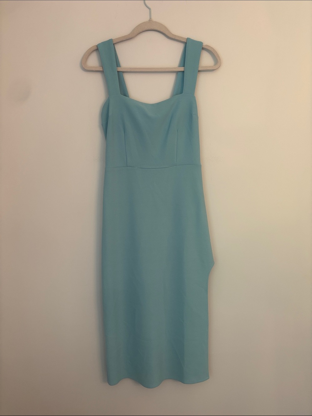 Abercrombie Light Blue/Teal Formal Squareneck Midi Dress Size Medium